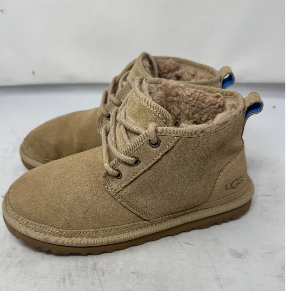 🔥UGG Neumel 🤎🩷🤎Chestnut Suede‎ Lace Up Chukka Boots 3236 Womens 6